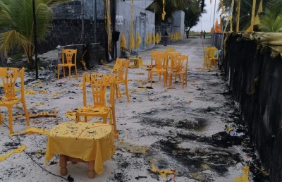 މަޑަވެލީގައި ރައީސްގެ ޖަލްސާ އަށް ތައްޔާރުކުރި ތަނުގައި ހުޅުޖަހައިފި