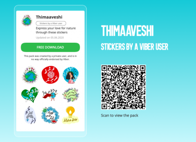 ތިމާވެށީގެ ދުވަހާ ގުޅިގެން ހާއްސަ ވައިބާ ސްޓިކާ ޕެކެއް ތައާރަފްކޮށްފި