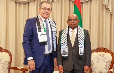 ފަލަސްތީނުން ރާއްޖެ އަށް ކަނޑައެޅި އޮނަރަރީ ކައުންސުލްއާ ޝާހިދު ބައްދަލުކުރައްވައިފި