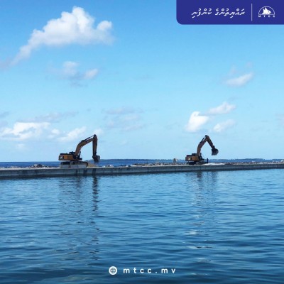 މަރަދޫ ބަނދަރު ބްރޭކްވޯޓާގެ 92 ޕަސެންޓް މަސައްކަތް ނިމިއްޖެ