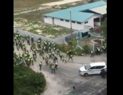 ހުޅުމާލޭގައި ހަމަނުޖެހުން ހިންގައި ފުލުހުންނާ ކުރިމަތިލި މީހުންނާ މެދު ހަރުކަށި ފިޔަވަޅު އަޅާނެ ކަމުގެ އިންޒާރުދީފި