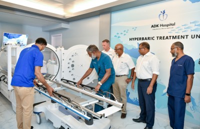 ނޮވެމްބަރުގެ ނިޔަލަށް 44 ޕޭޝަންޓުންނަށް ހައިޕާބެރިކް އޮކްސިޖަން ތެރަޕީގެ 299 ސެޝަން ދީފި
