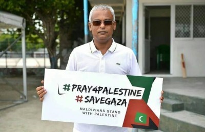 ރައީސްގެ އެދިވަޑައިގަތުމަށް ސިފައިންގެ ސްކްރީންގައި ފަލަސްތީންގެ ދިދަ