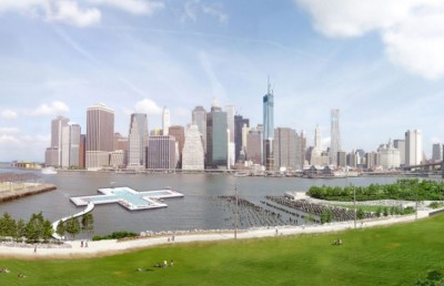 ނިއު ޔޯކްގެ ކޯރެއްގެ ތެރޭގައި ފްލޯޓިން ޕޫލެއް ހަދަނީ