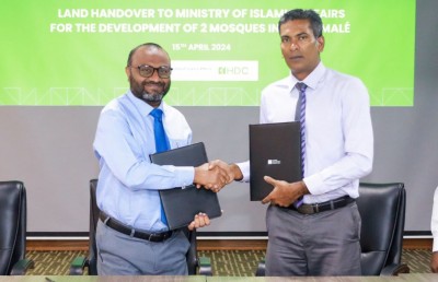 ހުޅުމާލެ 3 ގެ ފުރަތަމަ މިސްކިތް އަޅަން ބިން ހަވާލުކޮށްފި