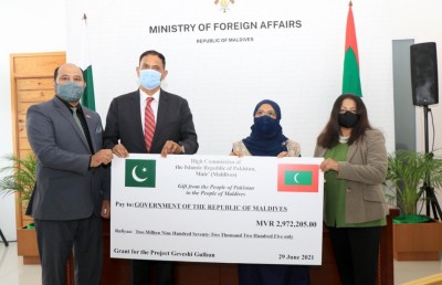 ގެވެށި ގުޅުން ކެމްޕޭނަށް ޕާކިސްތާނުން 2.9 މިލިއަން ރުފިޔާގެ އެހީ ދޭން އެއްބަސްވުމުގައި ސޮއިކޮށްފި