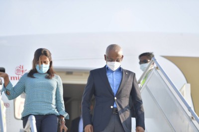 ޔޫއޭއީ ދަތުރުފުޅަށްފަހު ރައީސް ސޯލިހް އެނބުރި ރާއްޖެ ވަޑައިގެންފި