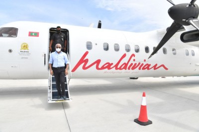 ކަނޑޫދޫ ދަތުރުފުޅު ނިންމަވާލެއްވުމަށް ފަހު ރައީސް ސޯލިހު މާލެ ވަޑައިގެންފި