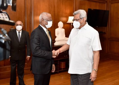 ރައީސް ސޯލިހު ސްރީލަންކާގެ ރައީސްއާ ބައްދަލު ކުރައްވައިފި