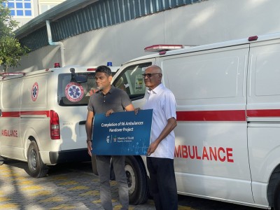 އެސްޓީއޯއާ ހަވާލުކުރި 96 އެމްބިއުލާންސް ސަރުކާރާ ހަވާލުކޮށްފި