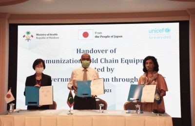 ވެކްސިން ރައްކާކުރަން ޖަޕާނުން 950،000 ޑޮލަރުގެ އެހީ