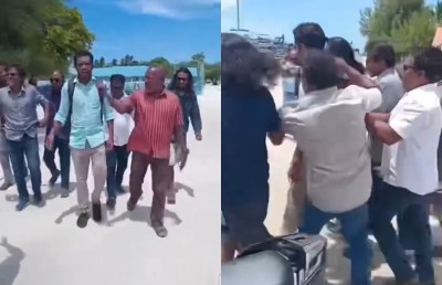 ދެއްވަދު އަށް ދިޔަ ފިޝަރީޒް މިނިސްޓްރީގެ ޓީމަކަށް އެ ރަށުގެ މަސްވެރިން ހުރަސްއަޅައިފި