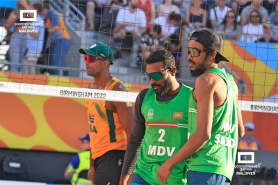 ފަހު މެޗުގައި ދެކުނު އެފްރިކާއަތުން ރާއްޖޭގެ ބީޗް ވޮލީ ޓީމް ބަލިވެއްޖެ