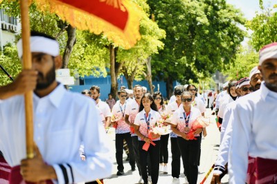 ފަހުރުވެރި ކާމިޔާބީއަކާއެކު ރާއްޖެއައި ގައުމީ ޓީޓީ ޓީމަށް ހޫނު މަރުހަބާއެއް