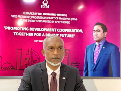ޗައިނާއާއި ރާއްޖޭގެ ގުޅުމުގެ ބިންގަލަކީ ޕީޕީއެމާއި، ސީސީޕީގެ ގުޅުން: މުއިއްޒު