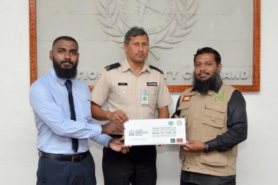 ޕާކިސްތާނަށް އެހީވުމަށް އޭވިއޭޝަން ސެކިއުރިޓީ ކޮމާންޑުން ބައިލައްކައަށްވުރެ ގިނަ ރުފިޔާ ހަދިޔާ ކޮށްފި