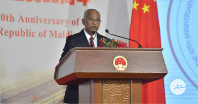 ރާއްޖެ ތަރައްޤީއަށް ކުރާ ދަތުރުގައި ޗައިނާއާ އެކު އޮތް ގާތް ގުޅުން މުހިންމު ދައުރެއް އަދާކުރޭ: ރައީސް