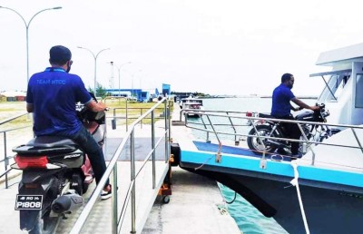 ހުޅުމީދު އާއި ފޭދުއާ ދެމެދު ސައިކަލްތަކަށް ހާއްސަ ފެރީ ދަތުރުތައް ފަށައިފި