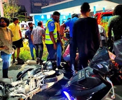 ހުޅުމާލޭގައި އެކްސިޑެންޓެއް، ހަތަރު މީހުންނަށް ހޮސްޕިޓަލުގައި ފަރުވާދެނީ