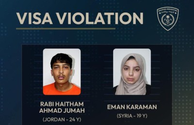 ޓޫރިސްޓް ވިސާއާ ހިލާފުވި ސީރިއާ މީހަކާއި ޖޯޑަން މީހަކު ޑީޕޯޓްކުރަނީ