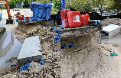 ސިޓީ ކައުންސިލުގެ އިހުމާލުން މާފަންނު ސަހަރާގައި ހުރި ފެން ހިންދާ ޕަމްޕް ސްޓޭޝަން ހަލާކުވެއްޖެ: މުއްތަލިބް