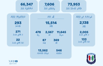 މިދިޔަ އަހަރު 73،953 އުޅަނދު ޗެކްކޮށް، 7،606 އުޅަނދަށް ފިޔަވަޅު އެޅި