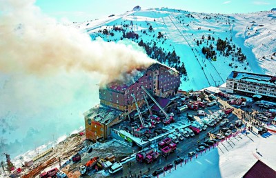 ތުރުކީގެ ހޮޓަލެއްގައި ހިނގި އަލިފާނުގެ ހާދިސާއެއްގައި 76 މީހުން މަރުވެއްޖެ