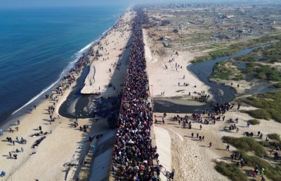 ހުއްދަ ދިނުމާ އެކު ޣައްޒާއަށް ލައްކައިން މީހުން ވަންނަން ފަށައިފި