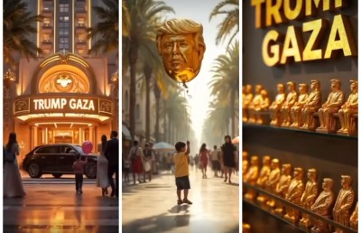 ޣައްޒާ އަކީ ޓްރަމްޕުގެ ރިސޯޓެއް ގޮތަށް ފެންނަ ވީޑިއޯއެއް އޭނާ އާންމުކޮށްފި