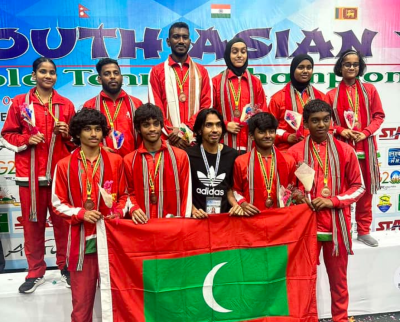 އެސްއޭޖޭސީޓީޓީސީ: ރާއްޖޭގެ ޒުވާން ޓީޓީ ޓީމަށް ފަސް މެޑެލް