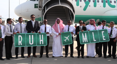 ސައުދީ ފްލައިނާސްގެ ދަތުރުތައް ރާއްޖެއަށް ފަށައި ފުރަތަމަ ފްލައިޓު ޖައްސައިފި