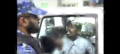 އިދިކޮޅު މުޒާހަރާއިން ފުލުހުންނަށް ހަމަލާދިން ކަމުގެ ތުހުމަތުވާ ޒުވާނާ ބަންދަށް