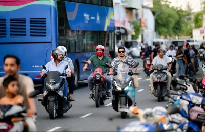 މާލެ ސަރަހައްދުގައި ދުއްވާ ލައްކައަކަށް ވުރެ ގިނަ ވެހިކަލްގެ ތެރެއިން 92 ޕަސެންޓަކީ މޮޓޯސައިކަލް