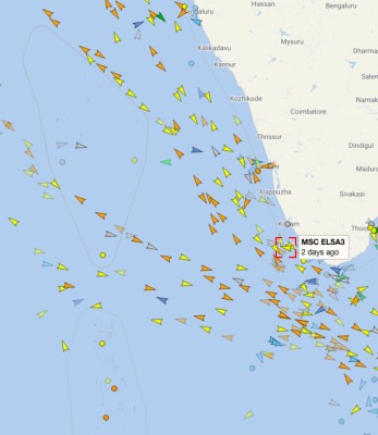 ނުރައްކާތެރި ކާގޯ ހުރި ބޯޓެއް އިންޑިއާގެ ދެކުނުން އަޑިއަށް ހިނގައްޖެ