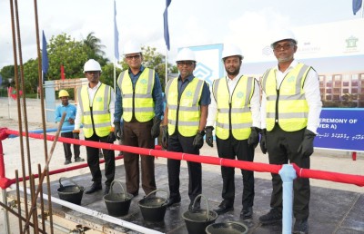 ކުޑަހުވަދޫގައި އާރުސީސީން ހަދާ ފްލެޓްތަކުގެ މަސައްކަތް ފަށައިފި