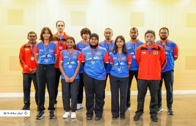 ޓީޓީ ފިރިހެން ޓީމަށް ދެކުނު އޭޝިއާގެ މުބާރާތަކުން ފުރަތަމަ ފަހަރަށް މެޑަލް