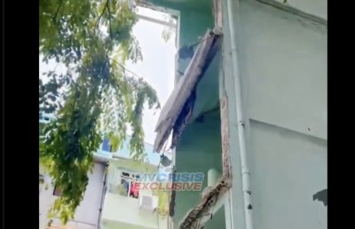 އިމާރާތެއްގެ ބައެއް ވެއްޓި ވެހިކަލްތަކަށް ގެއްލުންވެއްޖެ