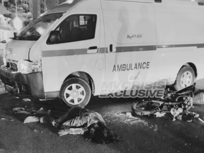 އެމްބިއުލާންސަކާއި ސައިކަލެއް ޖެހި ނުރައްކާތެރި އެކްސިޑެންޓެއްް ހިނގައިފި