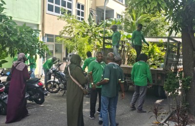 ހުޅުމާލޭގެ ދުވާރުތައް ކައިރީގައި ހުރި ބިޔަ ގަސްތައް ނަގައި ސާފުކުރަން ފަށައިފި