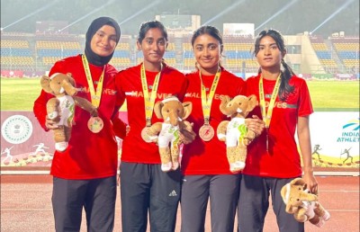 ދެކުނު އޭޝިއާގެ އެތުލެޓިކްސް މުބާރާތުން ގައުމީ އަންހެން ރިލޭ ޓީމުން ބްރޯންޒް މެޑަލް ހޯދައިފި