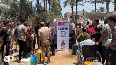 އައިއޭސީން ފަލަސްތީނަށް ދުވާލަކު 12 ހާސް ލީޓަރުގެ ފެން ފޯރުކޮށްދެނީ