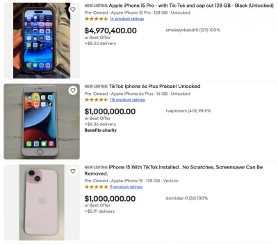 އެމެރިކާގައި ޓިކްޓޮކް އަޅާފައި ހުރި ފޯނުތައް މިލިއަނަށް ވިއްކަނީ