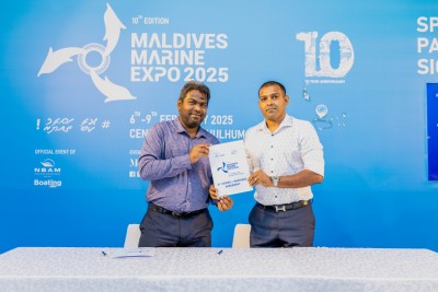 މޯލްޑިވްސް މެރިން އެކްސްޕޯގެ ސްޕޮންސަރުންނާއި ޕާޓްނަރުންނާއެކު ސޮއިކޮށްފި