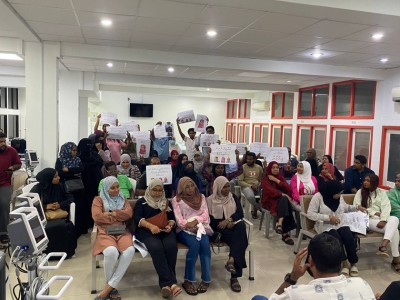 ތެލަސީމިއާ ސެންޓަރުގެ ވެރިންގެ އިސްތިއުފާއަށް ގޮވާލައި މުޒާހަރާކޮށްފި