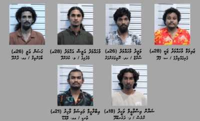 ތެލާއި، ކެނަބިހާއި، ހެރޮއިން ހިމެނޭހެން 2 ކިލޯގެ މަސްތުވާތަކެއްޗާއެކު 6 ޒުވާނުން ހައްޔަރުކޮށްފި