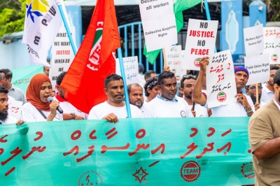 މަސައްކަތްތެރިންގެ ހައްގުގައި އަޑު އުުފުލައި، ހިނގާލުމެއް ބާއްވައިފި