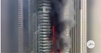 ދުބާއީގެ 67 ބުރީގެ އިމާރާތެއްގައި އަލިފާން ރޯވެއްޖެ