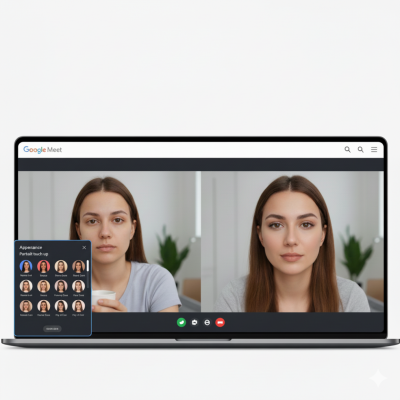 ގޫގުލް މީޓަށް އޭއައިގެ މޭކަޕް ފީޗާއެއް