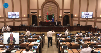 އެމްޑީޕީއަށް ޝަހީމް ދެއްވި ހޫނު ރައްދާ އެކު މަޖިލީސް 'ކެކިއްޖެ'