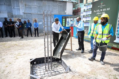 39 މިލިއަން ރުފިޔާއަށް މާލޭގައި ހަދާ ވަގުފް އިމާރާތުގެ ބިންގާ އަޅައިފި